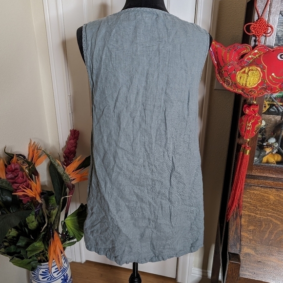 FLAX Linen Sleeveless Tunic Dress - Picture 2 of 5